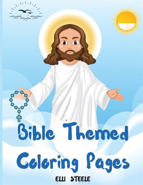 Bible Themed Coloring Pages: Awesome Christian Coloring Book for kids, One-Sided Printing, A4 Size, Premium Quality Paper, Beautiful Illustrations, (Paperback)
