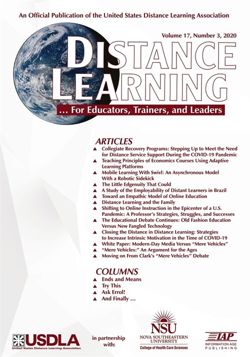 Distance Learning Volume 17 Issue 3 2020 (Paperback)