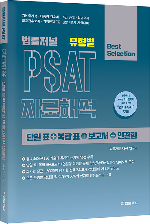 법률저널 유형별 PSAT 자료해석 단일 표 + 복합 표 + 보고서 + 연결형