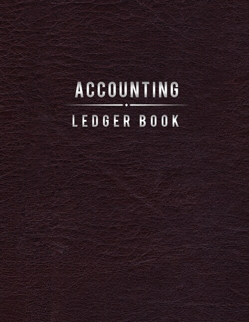 Accounting Ledger Book: 1 Year Weekly Planner, Black Leather Print, Calendar, Weekly Spreads, Goals, Vision Board (Paperback)