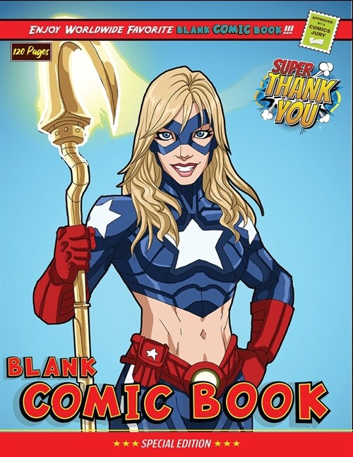 Blank Comic Book Create Your Own Comics: Blank 120 Pages Large Big 8.5 x 11 Book Journal Notebook with Lots of Templates Beautiful Gift Idea for Kids (Paperback)