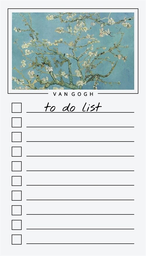 To Do List Notepad: Van Gogh Paintings, Checklist, Task Planner for Grocery Shopping, Planning, Organizing (Paperback)