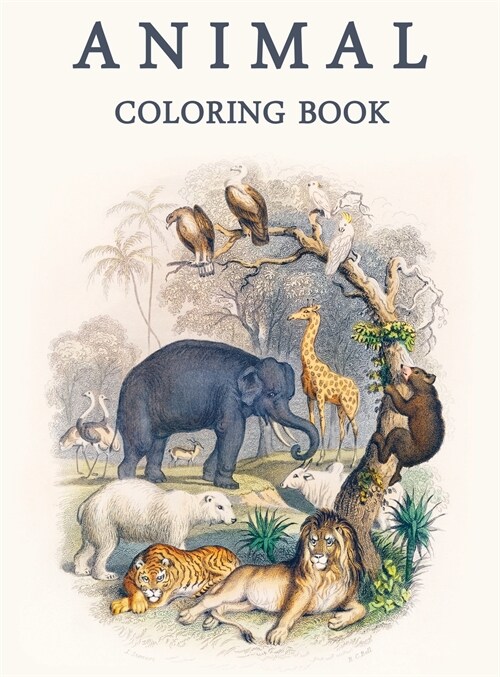 Animal coloring book: Stress Relieving Designs Animals, Relaxing Coloring Pages for Animal Lovers (Hardcover, Animal Coloring)