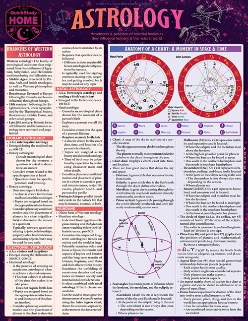 Astrology: A Quickstudy Laminated Reference Guide (Other, First Edition)