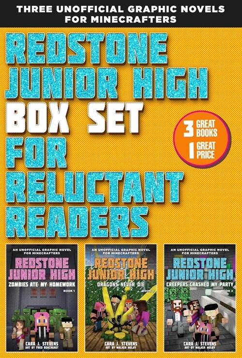 Redstone Junior High Box Set for Reluctant Readers: High-Interest, Illustrated Graphic Novels for Minecrafters (Paperback)