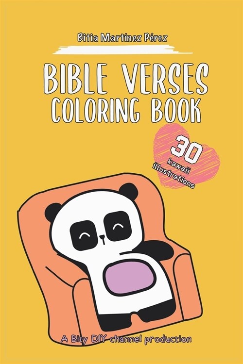 Bible verses coloring book: 30 kawaii ilustrations (Paperback)