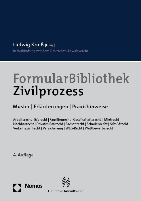 Formularbibliothek Zivilprozess: Muster / Erlauterungen / Praxishinweise (Hardcover, 4)