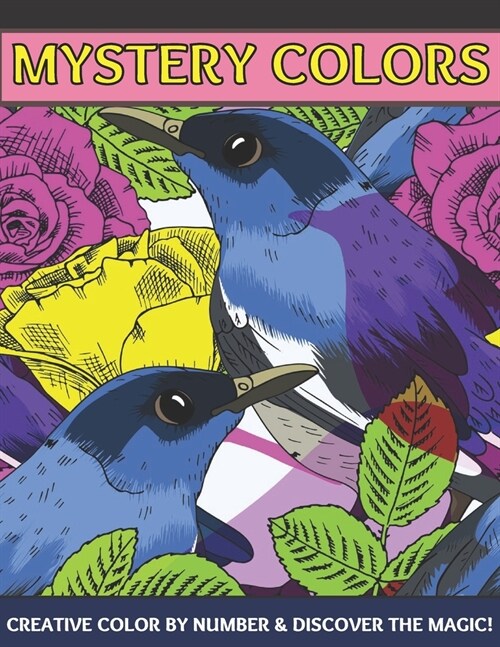 Mystery colors creative color by number & discover the magic: Large Print An Adult Color By Numbers Coloring Book Blooming Gardens to Color and Displa (Paperback)