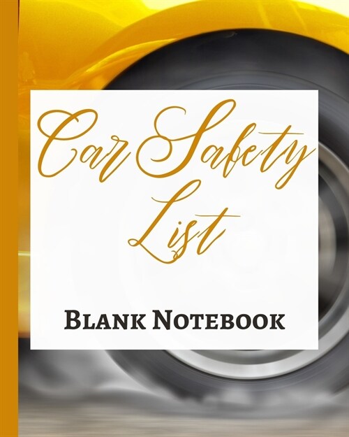 Car Safety List - Blank Notebook - Write It Down - Pastel Rose Gold Pink - Abstract Modern Contemporary Unique Art (Paperback)
