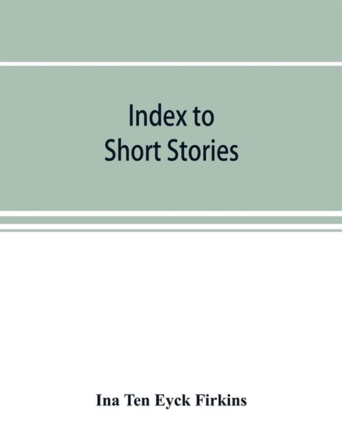 Index to short stories (Paperback)