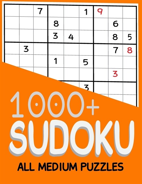 1000+ Sudoku All Medium Puzzles: Sudoku medium book, puzzles for adults 1000+ (Paperback)