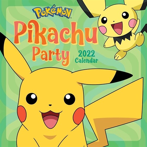 Pok?on Pikachu Party 2022 Wall Calendar (Wall)