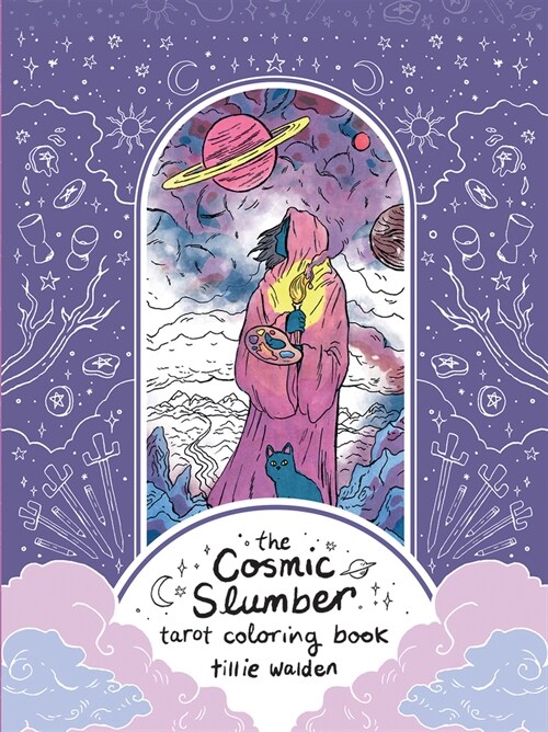 Cosmic Slumber Tarot Coloring Book (Paperback)