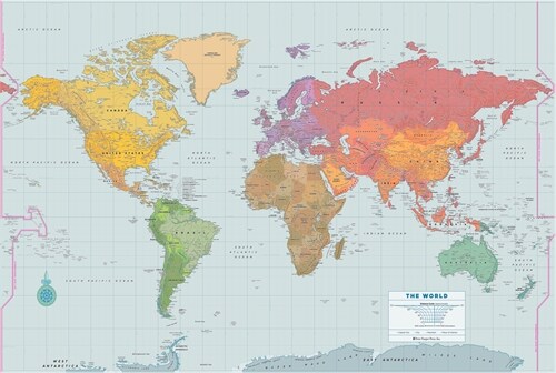 Laminated World Wall Map (67 W X 45 H) (Other)