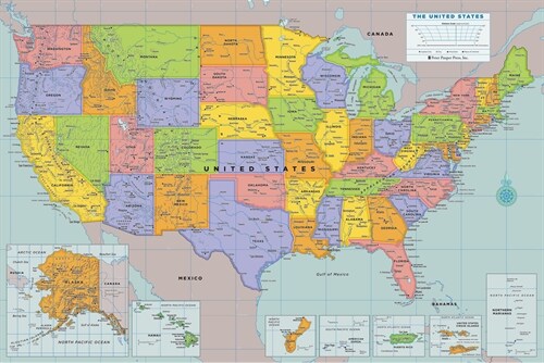 Laminated USA Wall Map (67 W X 45 H) (Other)