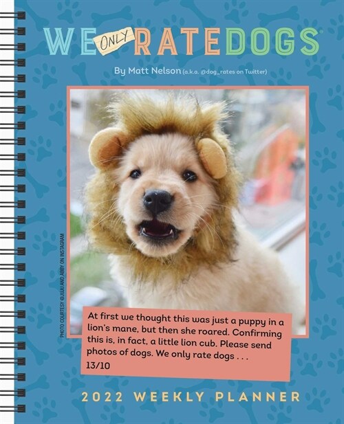 Weonlyratedogs 2022 Weekly Planner Calendar (Desk)