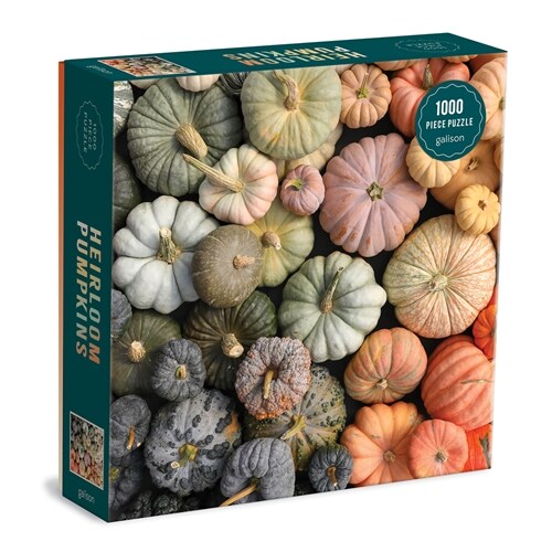 Heirloom Pumpkins 1000 Piece Puzzle in Square Box (Board Games)