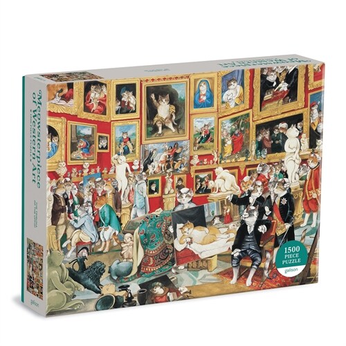 Tribuna of the Uffizi Meowsterpiece of Western Art 1500 Piece Puzzle (Board Games)