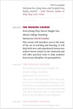 The Missing Course: Everything They Never Taught You about College Teaching (Paperback)