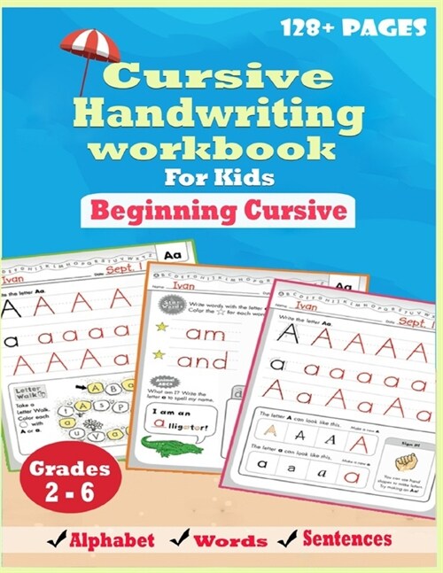cursive handwriting workbook for kids: Cursive for kids workbook. Cursive letter tracing book. Cursive writing practice book to learn writing in cursi (Paperback)