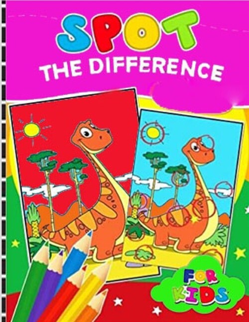 Spot the difference for Kids: coloring book and Adults with Fun, Easy, and Relaxing (Coloring Books and Activity Books for Adults and Kids 2-4 4-8 8 (Paperback)