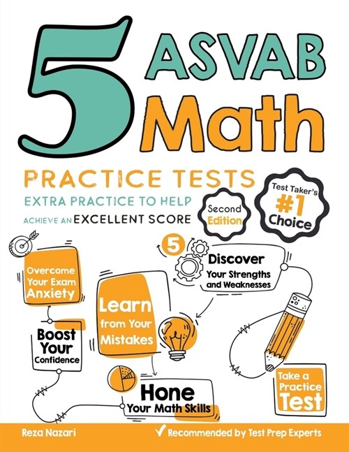 5 ASVAB Math Practice Tests: Extra Practice to Help Achieve an Excellent Score (Paperback)