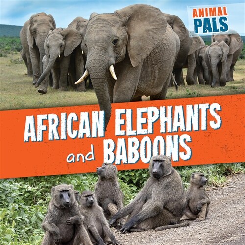 African Elephants and Baboons (Library Binding)