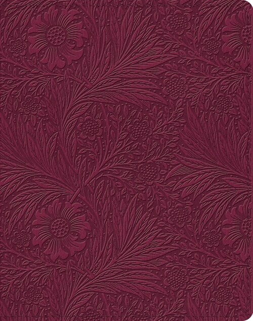 ESV Single Column Journaling Bible (Trutone, Raspberry, Floral Design) (Imitation Leather)