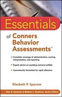 Essentials of Conners Behavior Assessments (Paperback)