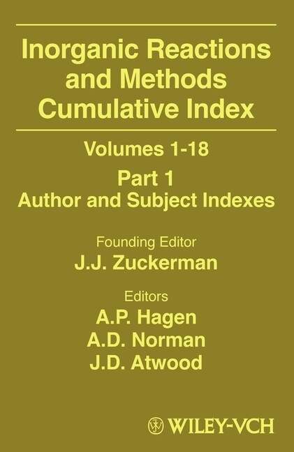 [eBook Code] Inorganic Reactions and Methods, Cumulative Index, Part 1 (eBook Code, 1st)