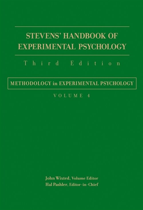 [eBook Code] Stevens Handbook of Experimental Psychology, Methodology in Experimental Psychology (eBook Code, 3rd)