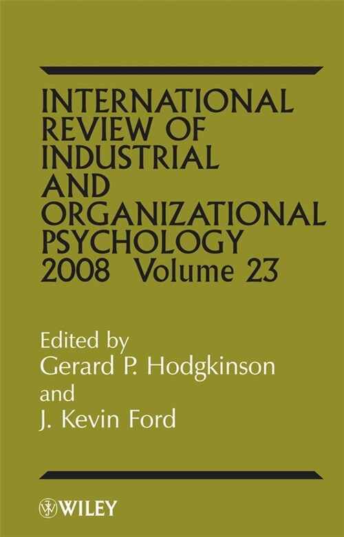 [eBook Code] International Review of Industrial and Organizational Psychology 2008 (eBook Code, 1st)
