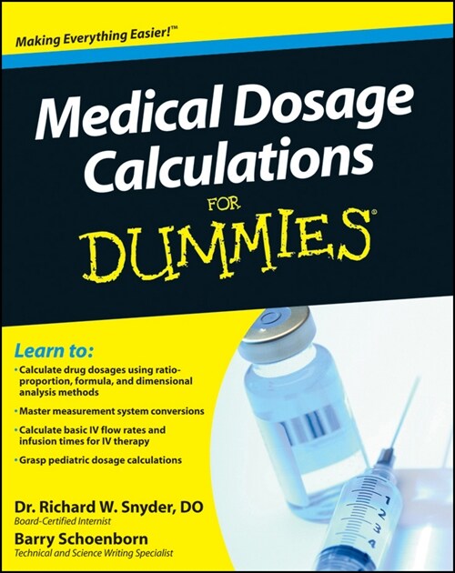 [eBook Code] Medical Dosage Calculations For Dummies (eBook Code, 1st)