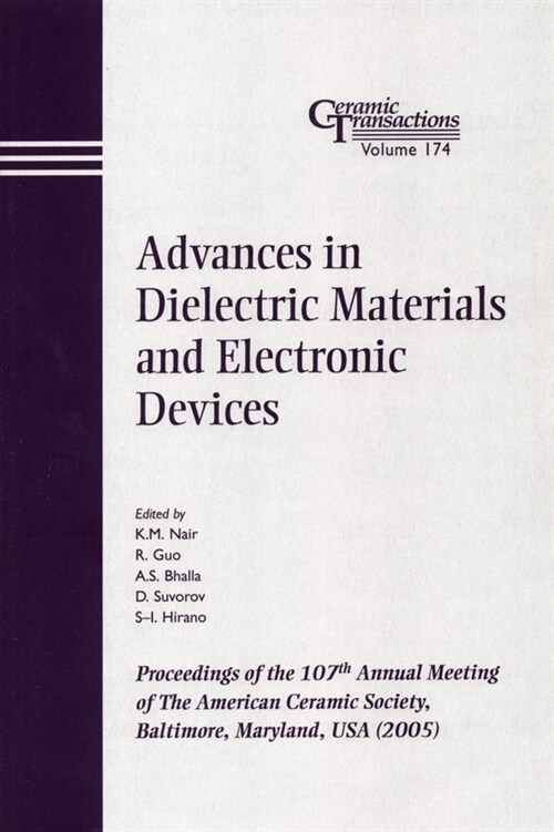 [eBook Code] Advances in Dielectric Materials and Electronic Devices (eBook Code, 1st)