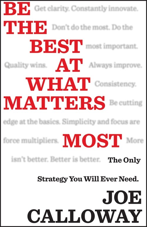 [eBook Code] Be the Best at What Matters Most (eBook Code, 1st)