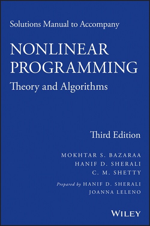 [eBook Code] Solutions Manual to accompany Nonlinear Programming (eBook Code, 3rd)