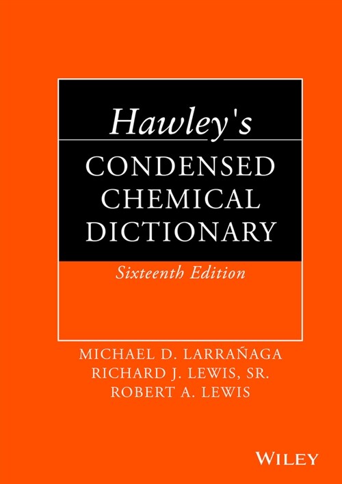 [eBook Code] Hawleys Condensed Chemical Dictionary (eBook Code, 16th)