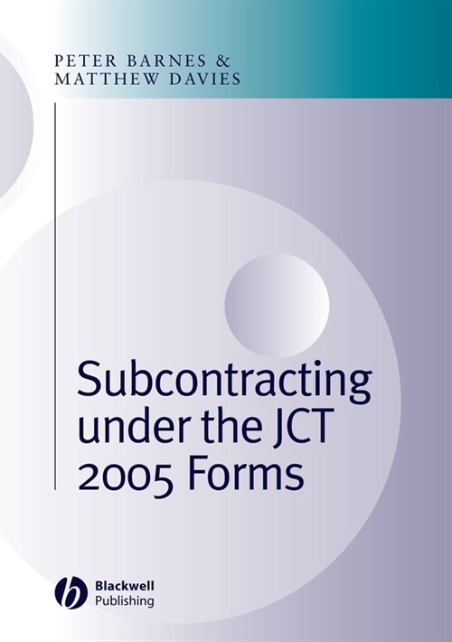 [eBook Code] Subcontracting Under the JCT 2005 Forms (eBook Code, 1st)