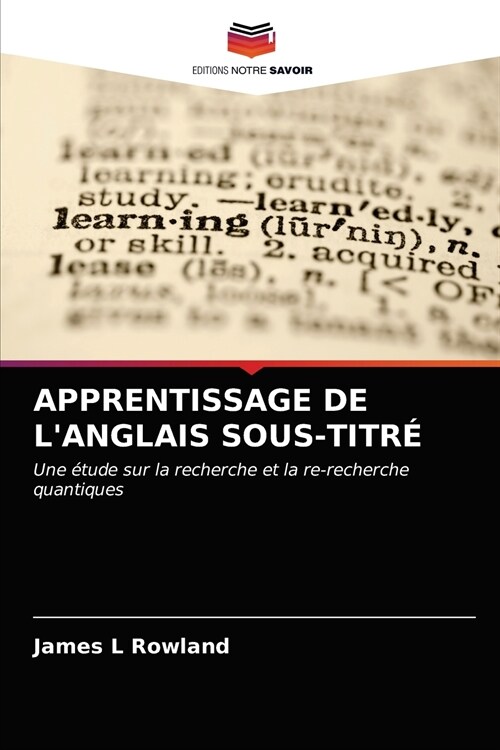 Apprentissage de lAnglais Sous-Titr? (Paperback)
