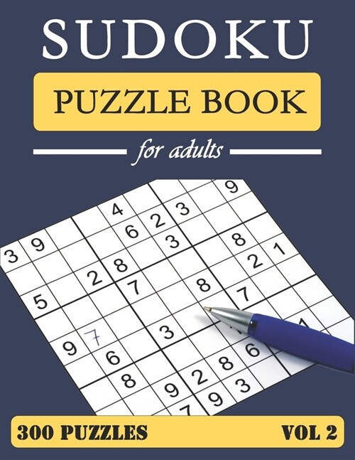 SUDOKU PUZZLE BOOK : Big Book of Sudoku, 300 medium puzzles for adults, Puzzles and Solutions, Tons of Challenge for your Brain! Vol2 (Paperback)