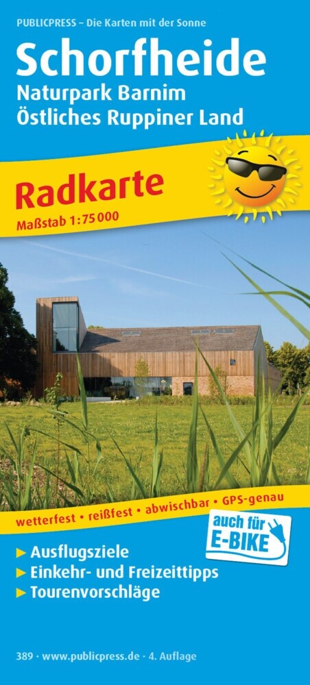 PublicPress Radwanderkarte Schorfheide, Naturpark Barnim, Ostliches Ruppiner Land (Sheet Map)