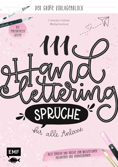 111 Handlettering-Spruche fur alle Anlasse - Der große Vorlagen-Block (Paperback)