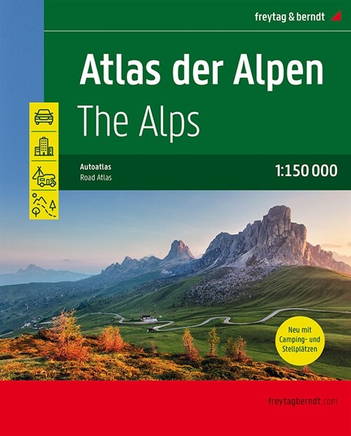 Atlas der Alpen, Autoatlas 1:150.000 (Paperback)