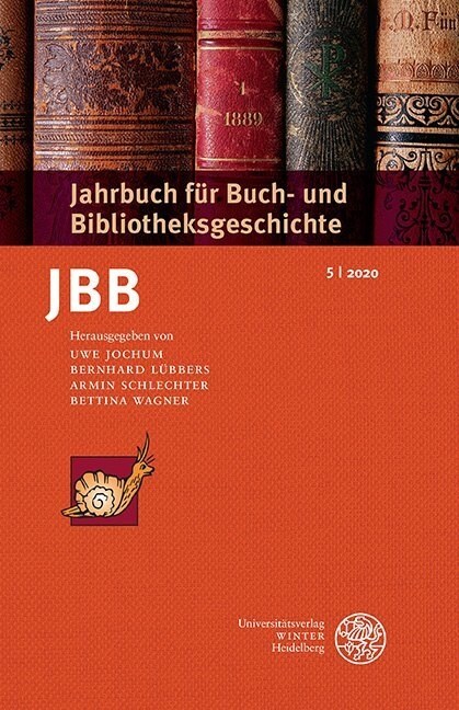 Jahrbuch Fur Buch- Und Bibliotheksgeschichte 5 U 2020 (Paperback)