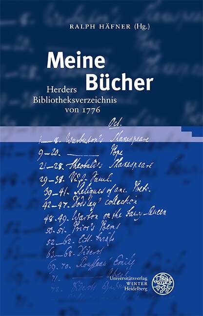 Meine Bucher: Herders Bibliotheksverzeichnis Von 1776 (Hardcover)