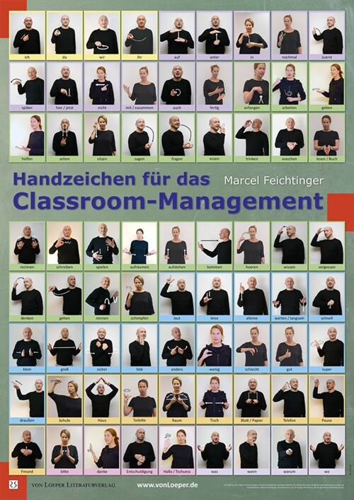 Handzeichen fur das Classroom-Management (Posterset), m. 1 Buch, 3 Teile (Poster)