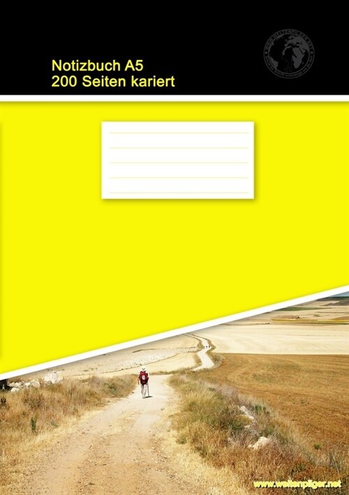 Notizbuch A5 200 Seiten kariert (Softcover Gelb) (Paperback)