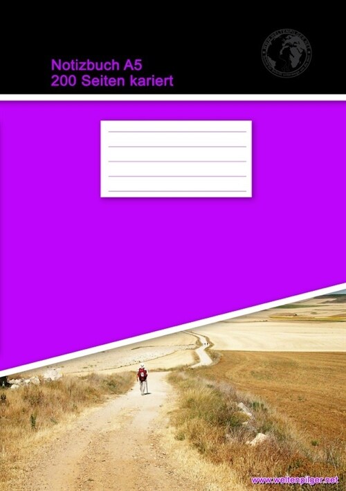 Notizbuch A5 200 Seiten kariert (Softcover Lila) (Paperback)