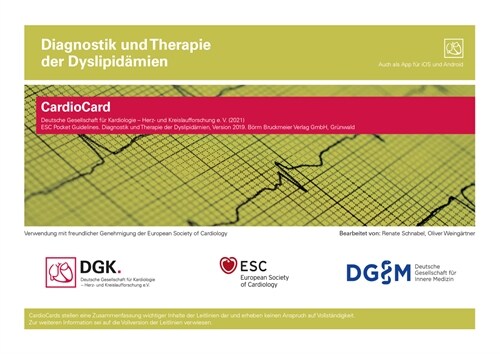 Diagnostik und Therapie der Dyslipidamien, CardioCard (Cards)