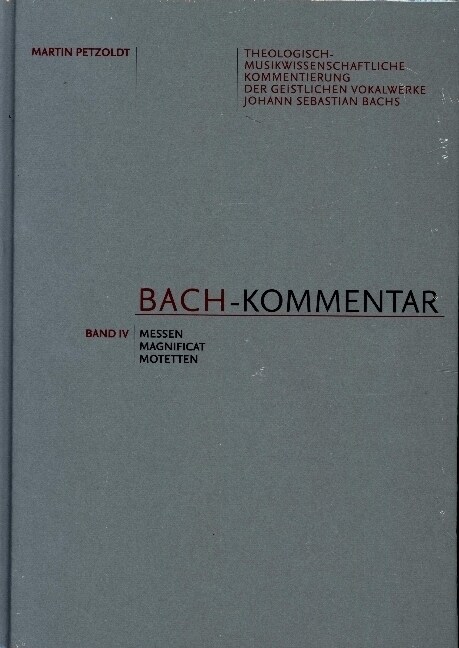 Bach-Kommentar, Band IV (Sheet Music)